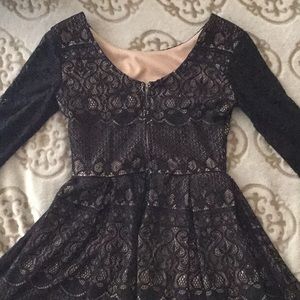 B Darlin Dresses - Black long sleeve lace dress. B Darlin Dresses - Black long sleeve lace dress.